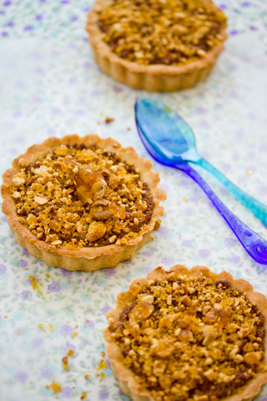 Chocolate Peanut Butter Tart With Peanut Praline Brittle (click Title For Recipe!)