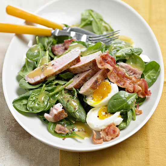 Bacon, Egg, Spinach & Tuna Salad