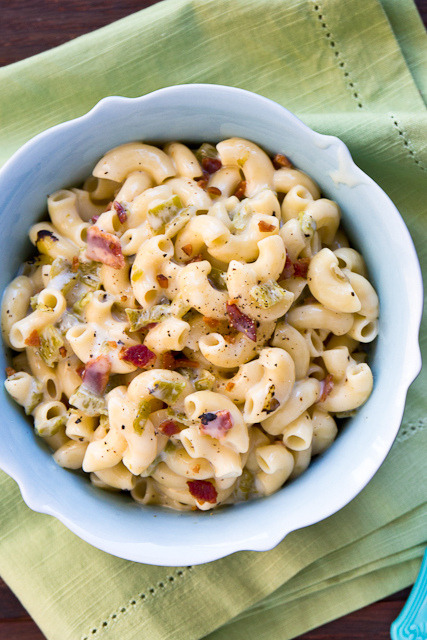 Stovetop Mac & Cheese: The Hatch Chile And Bacon Edition