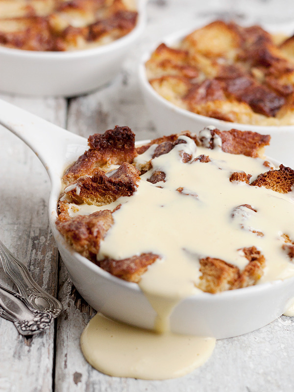 Cinnamon Crunch Bread Pudding with Creme Anglaise