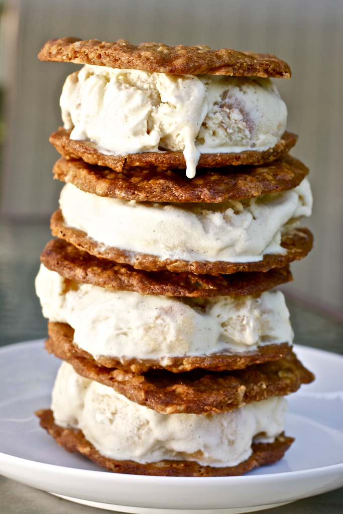 Roasted Peach Ice Cream Sandwiches by (Smells Like Home)