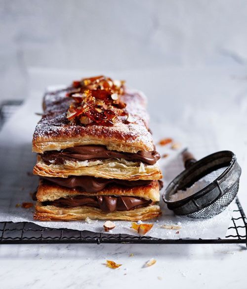 Chocolate And Almond MillefeuilleSource