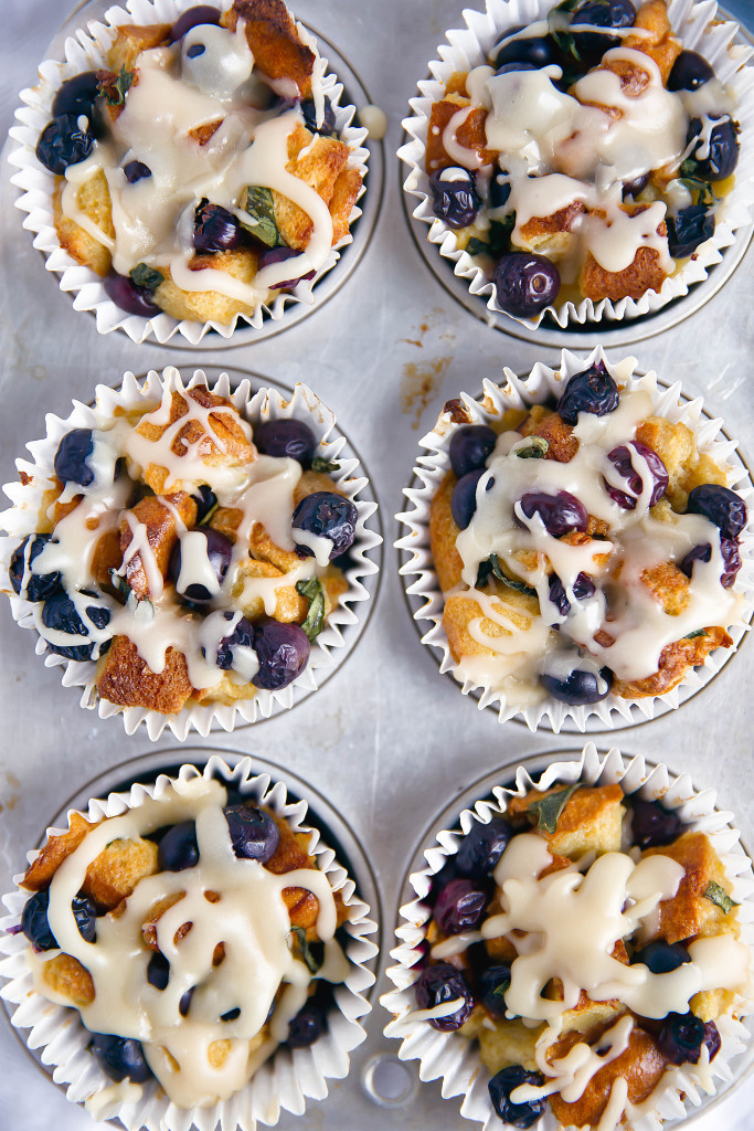 Blueberry Basil French Toast Muffins