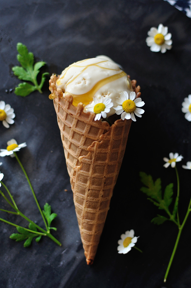 Honey and chamomile ice-cream. Sounds like a dreamy summer treat! More desserts on Thou Swell (including this one) here