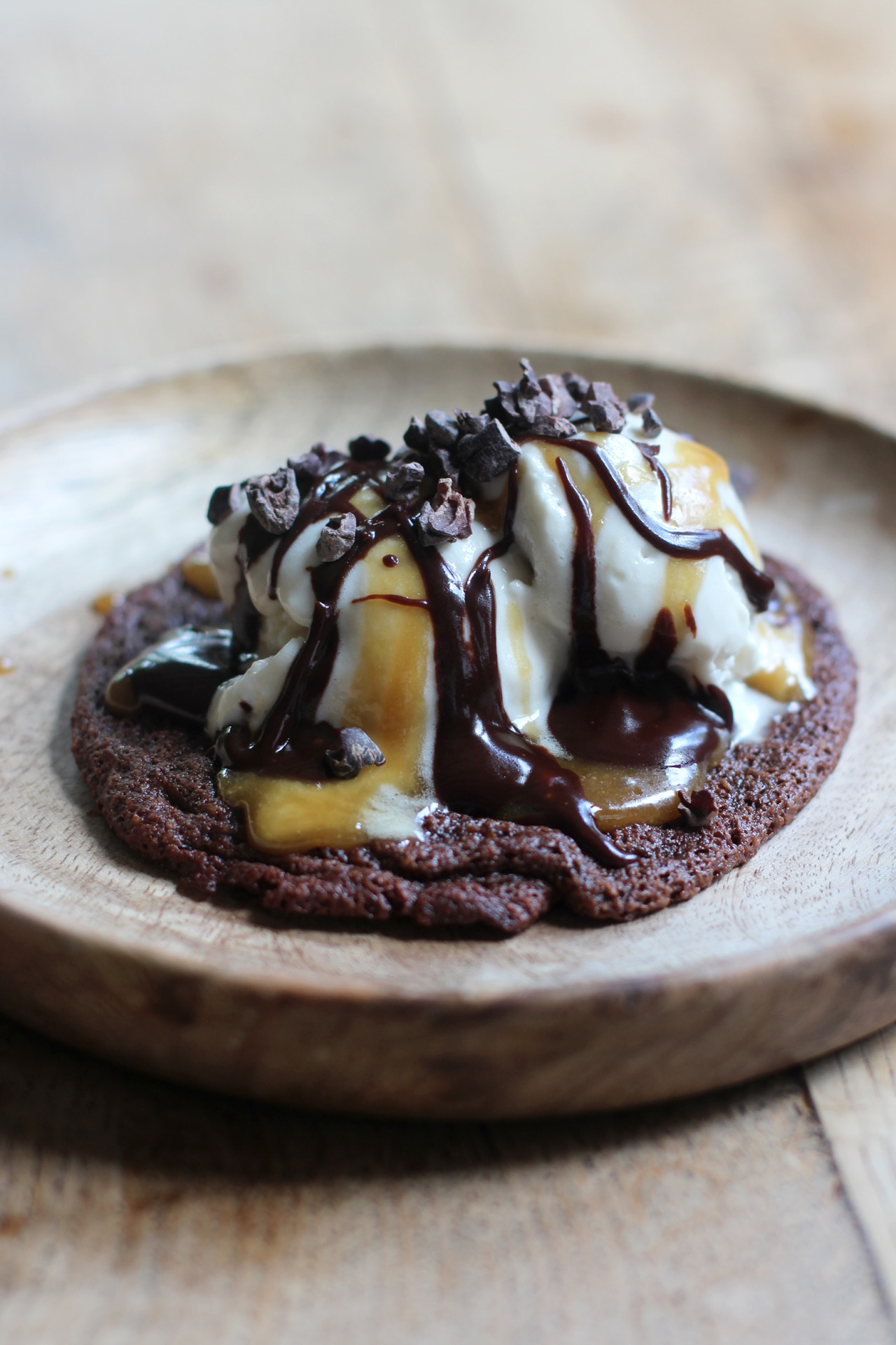 Vegan/GF Chocolate Caramel Cookie Sundae