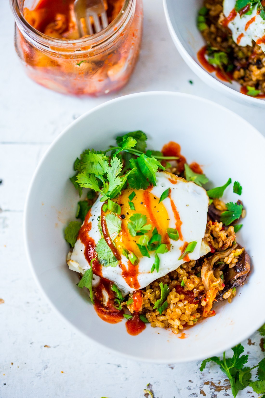 Kimchi Fried Rice with Eggs