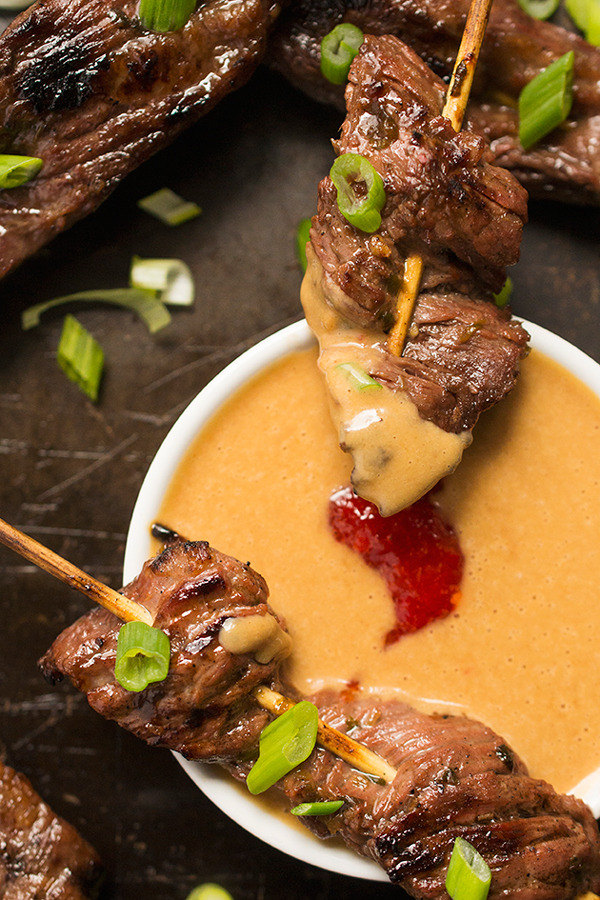 BEEF SATAY SKEWERS WITH PEANUT DIPPING SAUCE Really nice recipes. Every hour.Show me what you cooked!